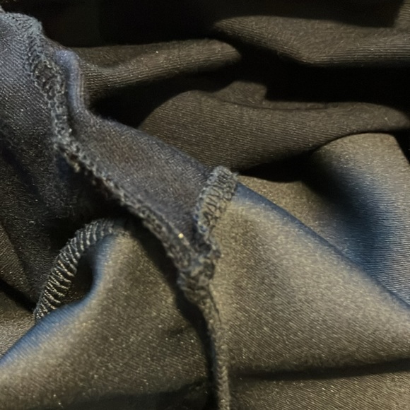 BELLE BY KIM GRAVEL FAUX LEATHER PONTE PANT WITH HIP ZIPPERS, BLACK - Picture 11 of 16